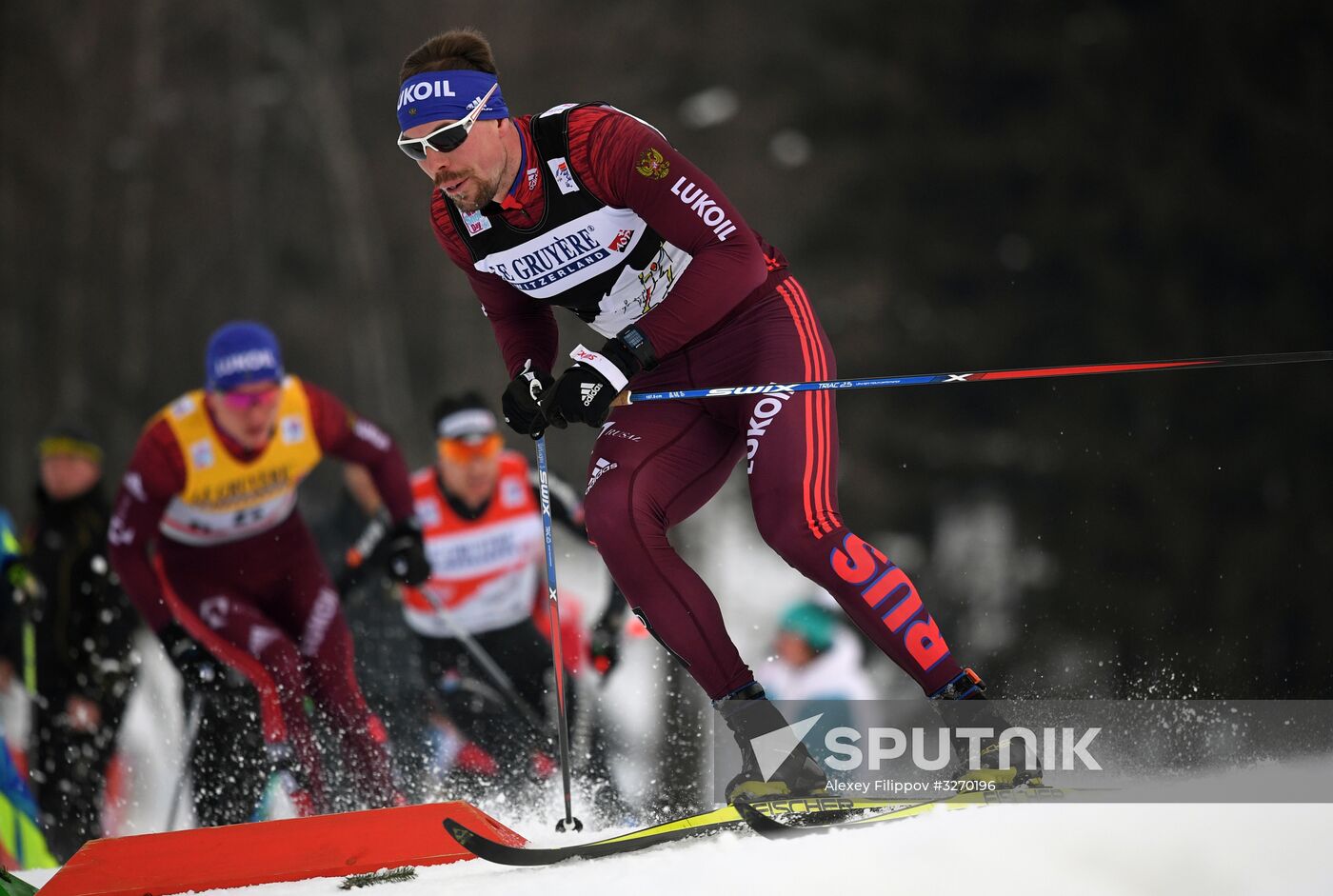 Cross country skiing. World Cup Tour de Ski. Men's mass start