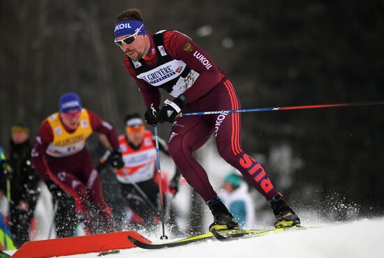 Cross country skiing. World Cup Tour de Ski. Men's mass start