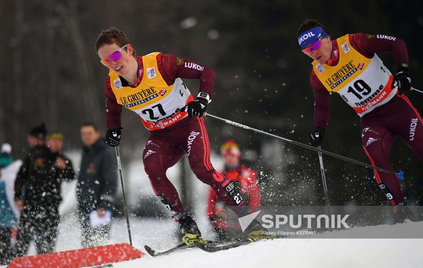 Cross country skiing. World Cup Tour de Ski. Men's mass start