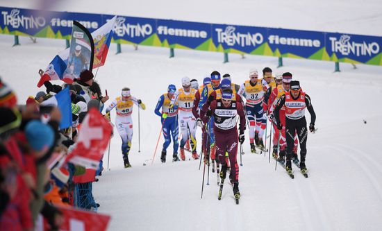 Cross country skiing. World Cup Tour de Ski. Men's mass start