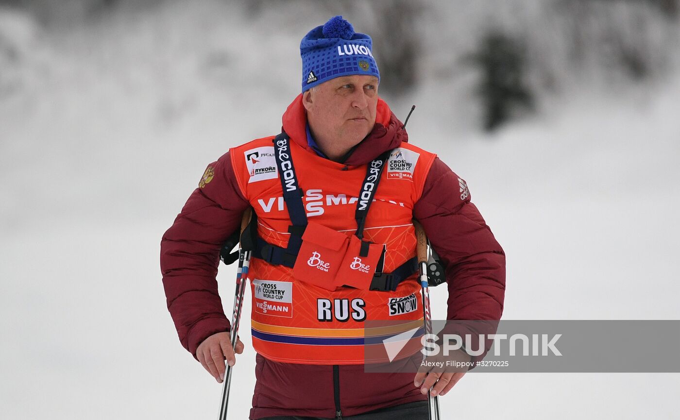 Cross country skiing. World Cup Tour de Ski. Men's mass start