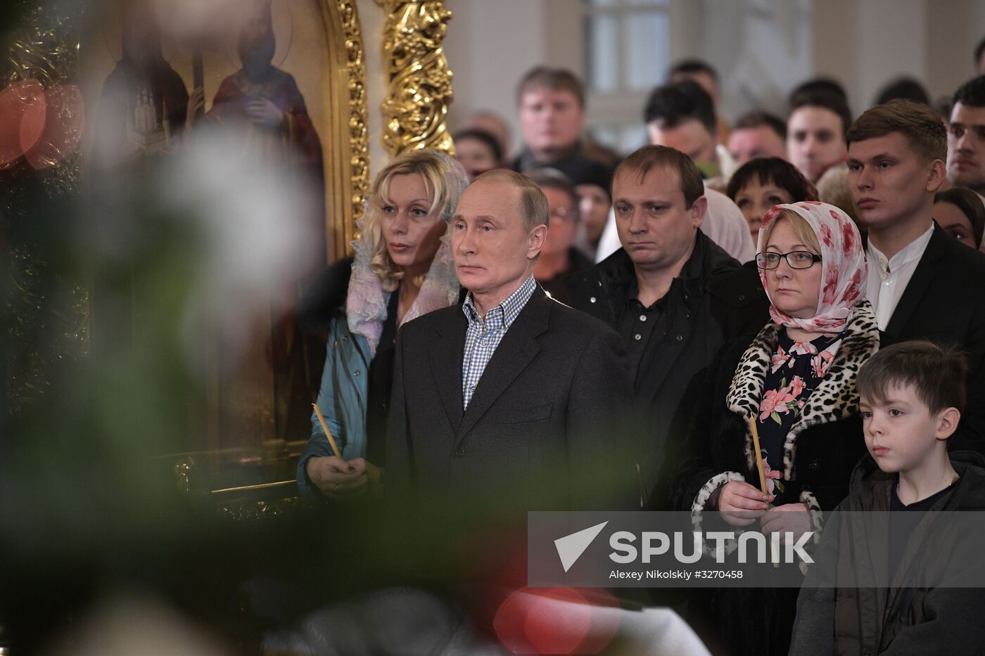 President Putin attends Christmas service