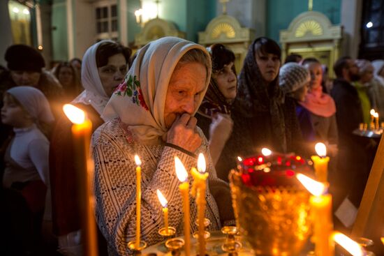 Christmas celebrated across Russia