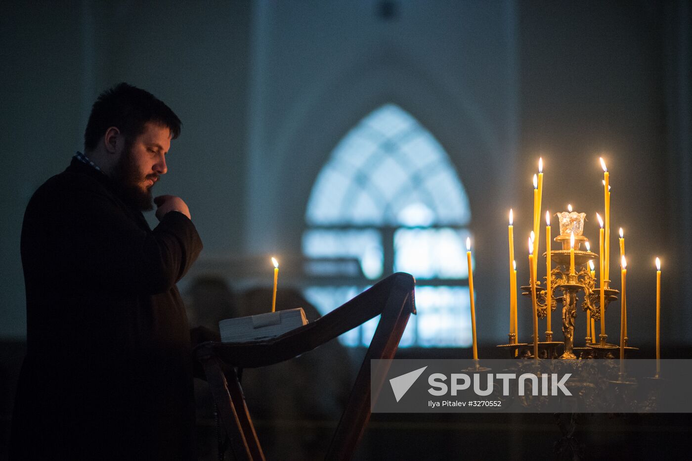 Christmas celebrated in Russian old-rite church