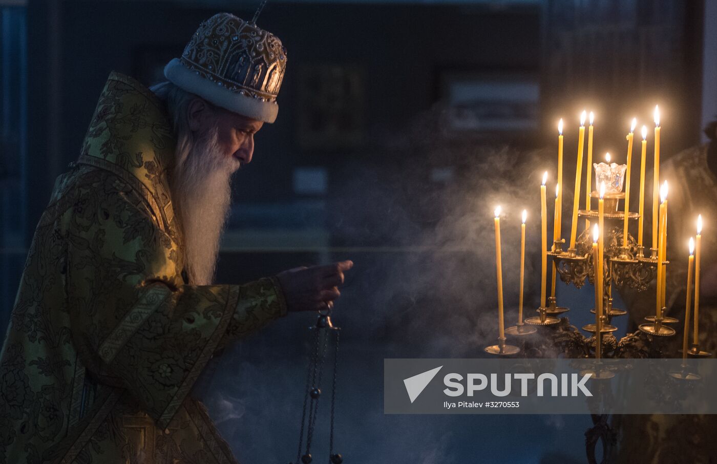 Christmas celebrated in Russian old-rite church