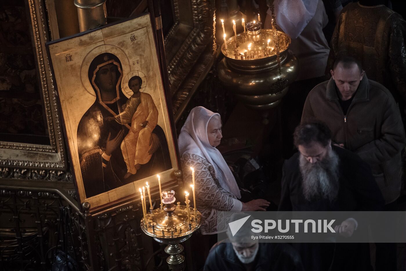 Christmas celebrated in Russian old-rite church