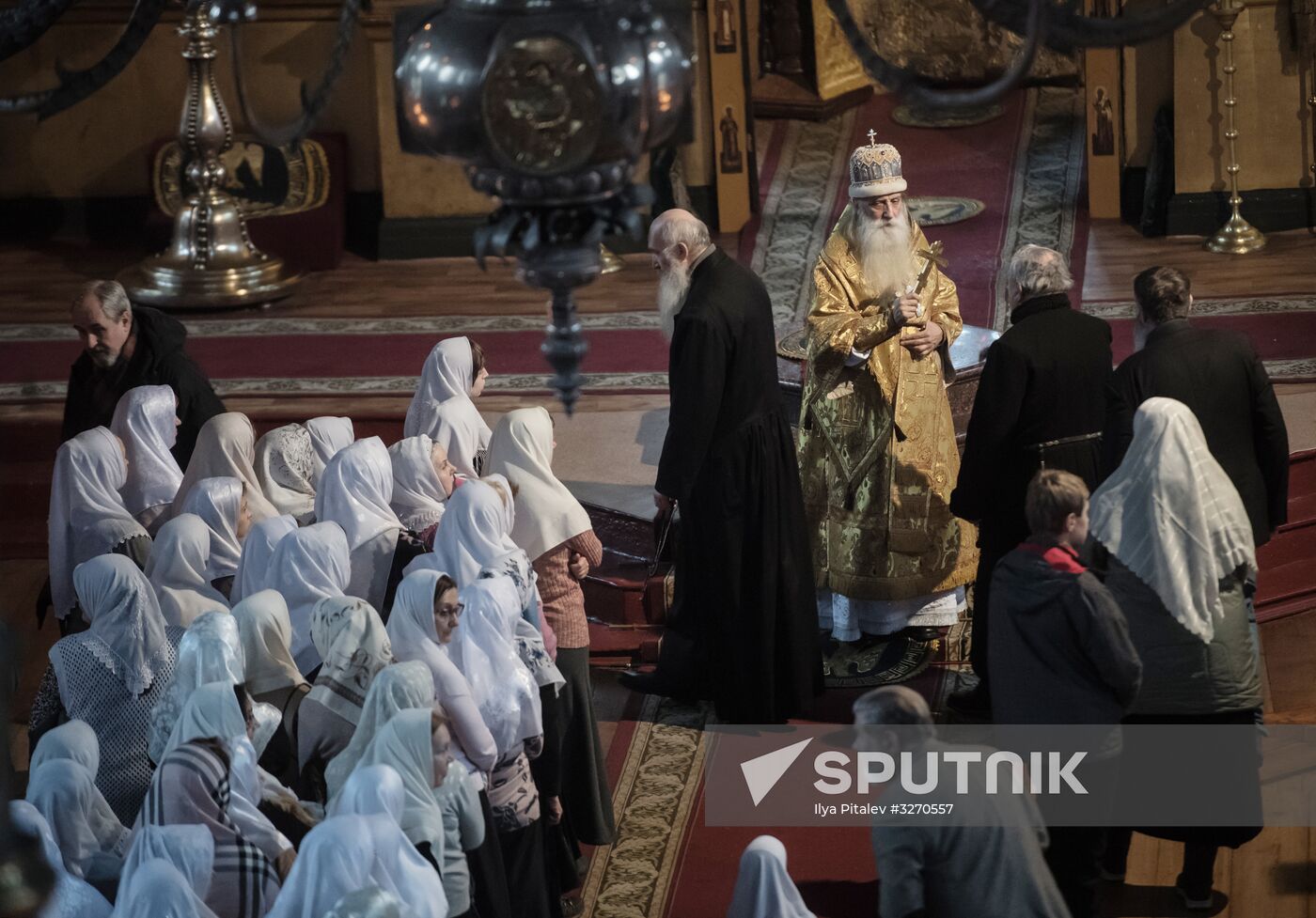 Christmas celebrated in Russian old-rite church