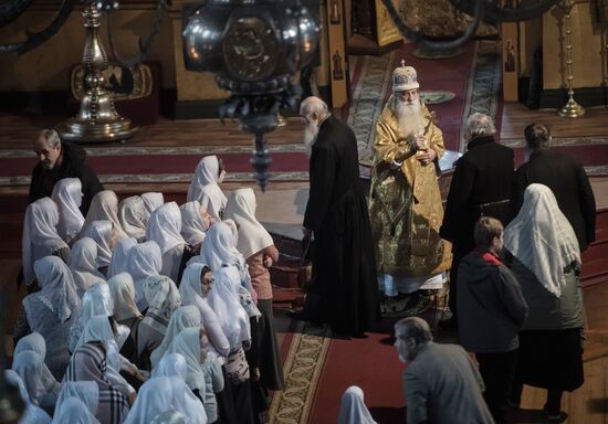 Christmas celebrated in Russian old-rite church