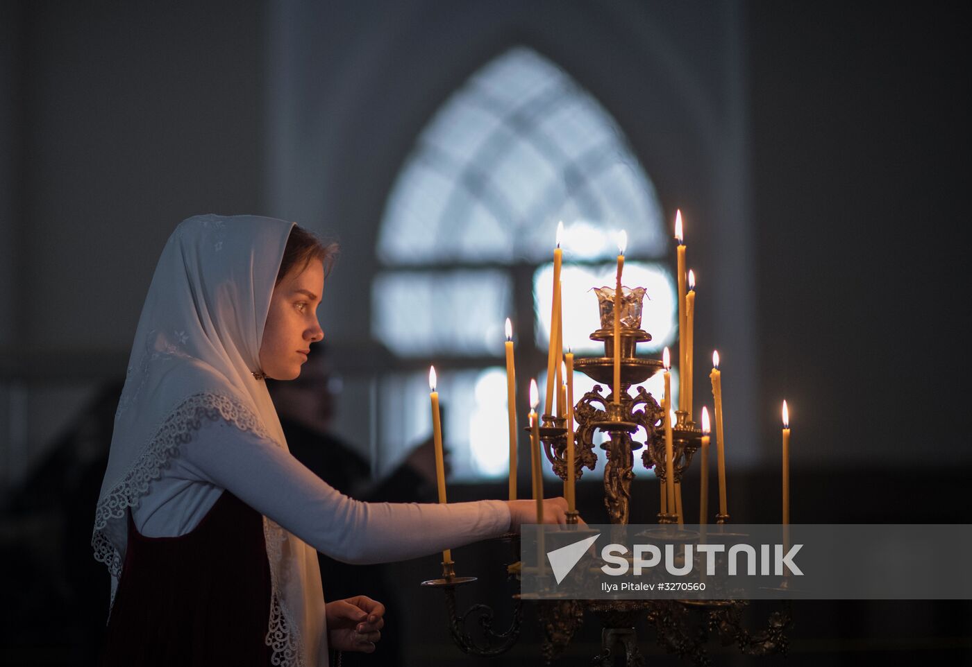 Christmas celebrated in Russian old-rite church