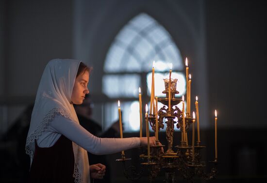 Christmas celebrated in Russian old-rite church