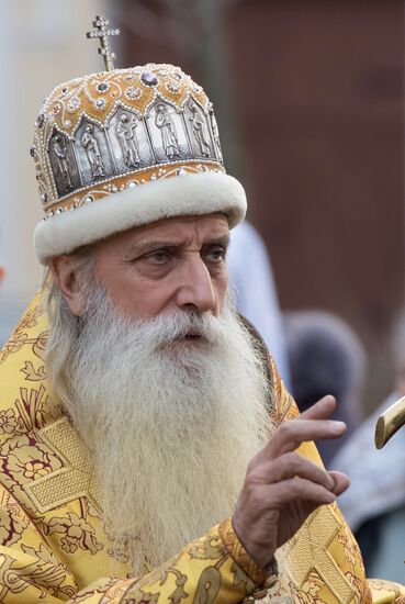 Christmas celebrated in Russian old-rite church