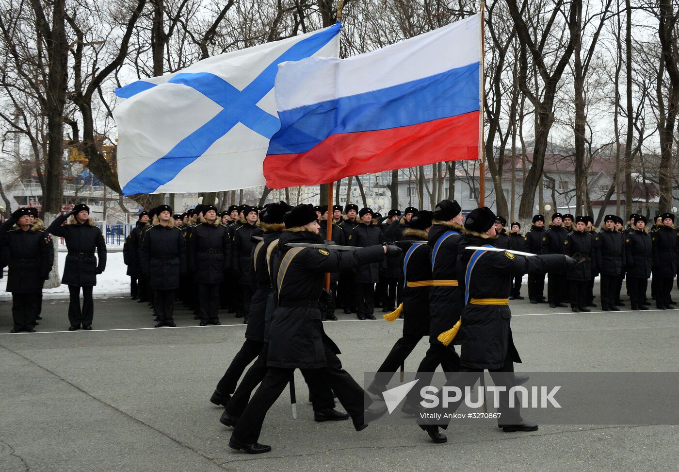 Meeting of Pacific Fleet ships in Vladivostok