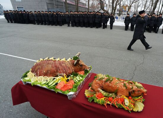Meeting of Pacific Fleet ships in Vladivostok