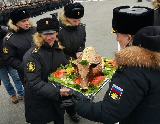 Meeting of Pacific Fleet ships in Vladivostok
