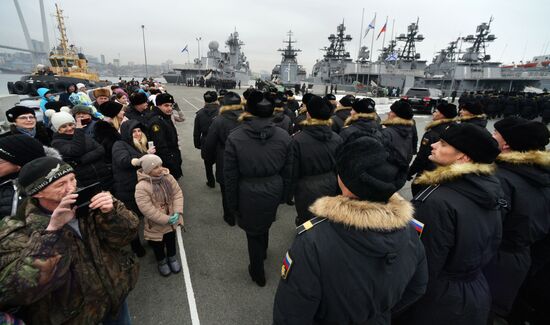 Meeting of Pacific Fleet ships in Vladivostok