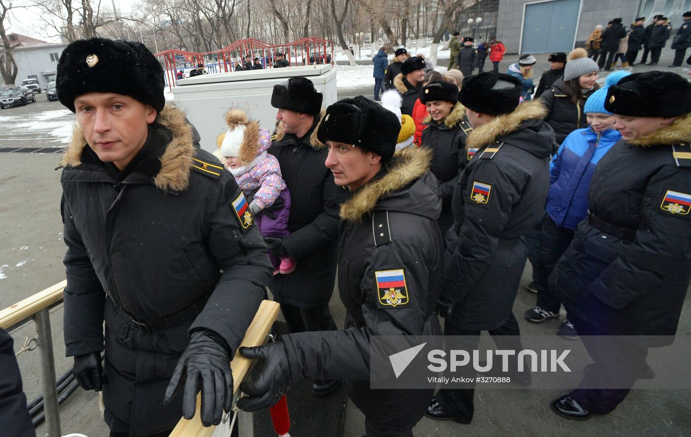 Meeting of Pacific Fleet ships in Vladivostok