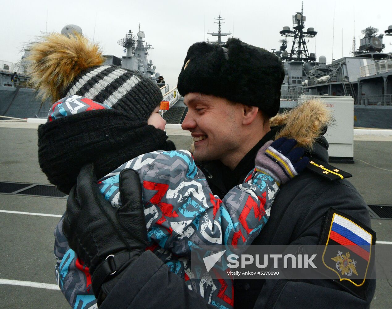 Meeting of Pacific Fleet ships in Vladivostok