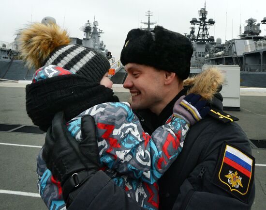 Meeting of Pacific Fleet ships in Vladivostok