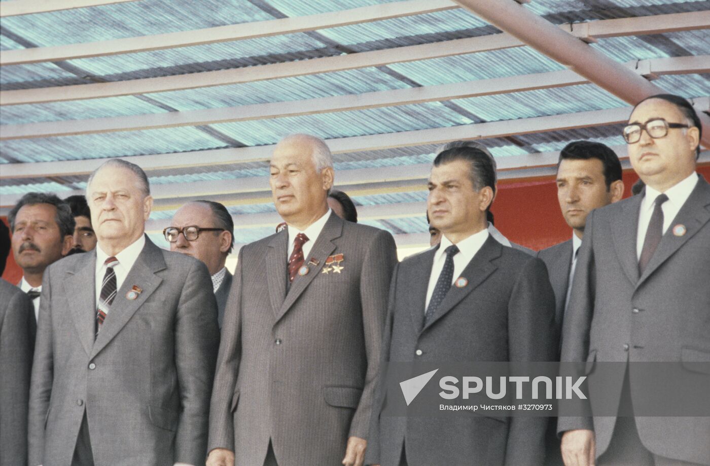 Babrak Karmal and Sharaf Rashidov