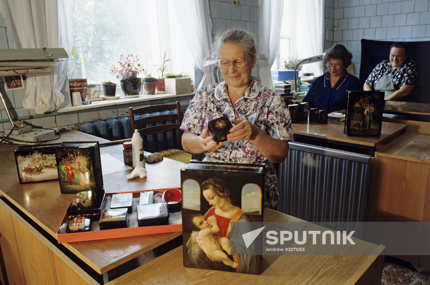 Factory of Miniature Painting in village of Fedoskino