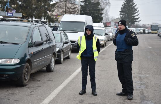 Protest at Ukraine-Poland border