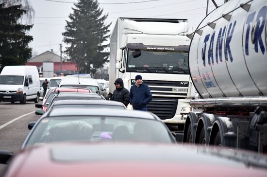 Protest at Ukraine-Poland border