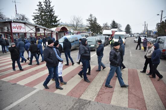 Protest at Ukraine-Poland border