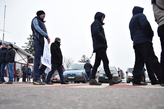 Protest at Ukraine-Poland border