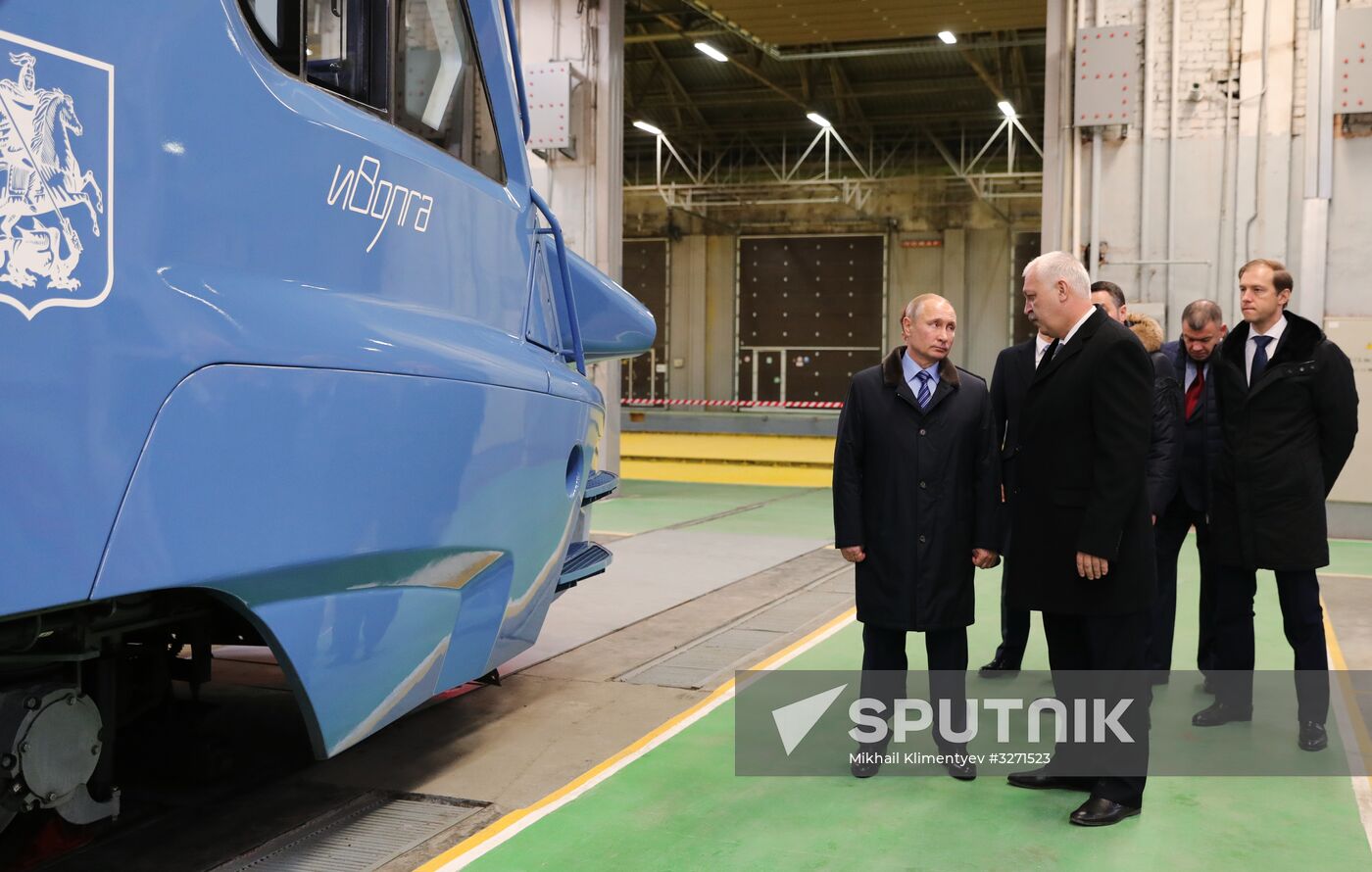 President Vladimir Putin on a working visit to Tver Region