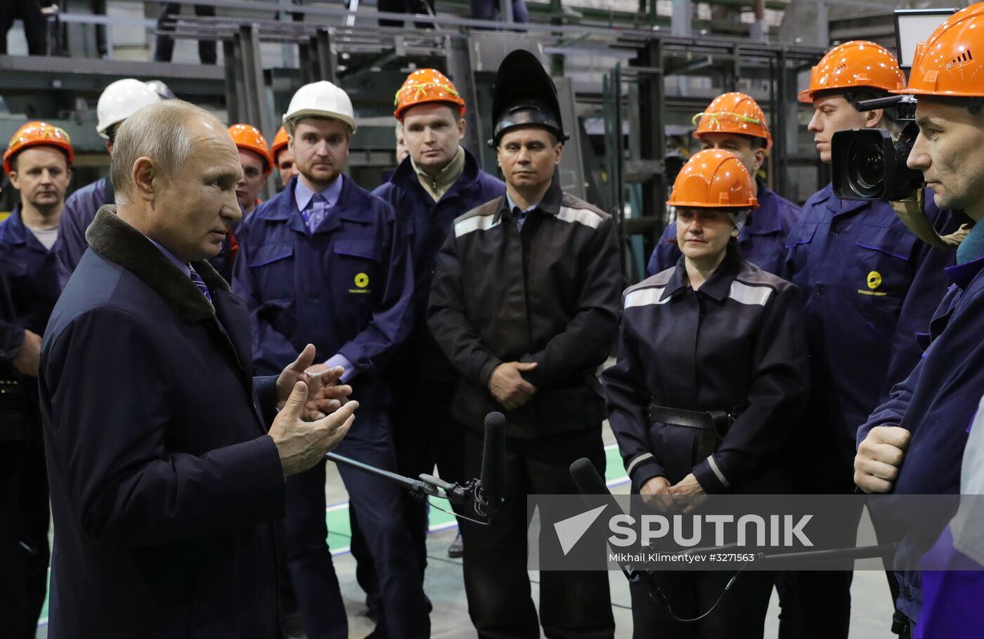 President Vladimir Putin on a working visit to Tver Region