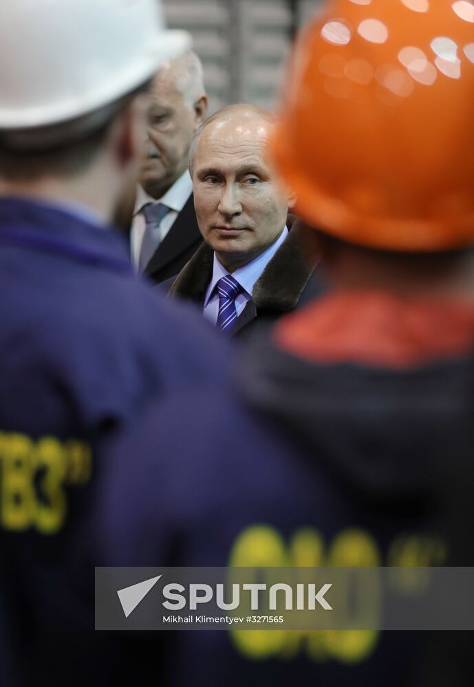 President Vladimir Putin on a working visit to Tver Region