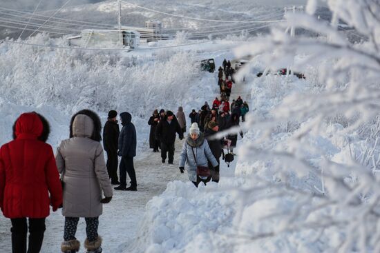 'First dawn' in Murmansk