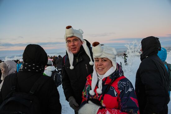 'First dawn' in Murmansk