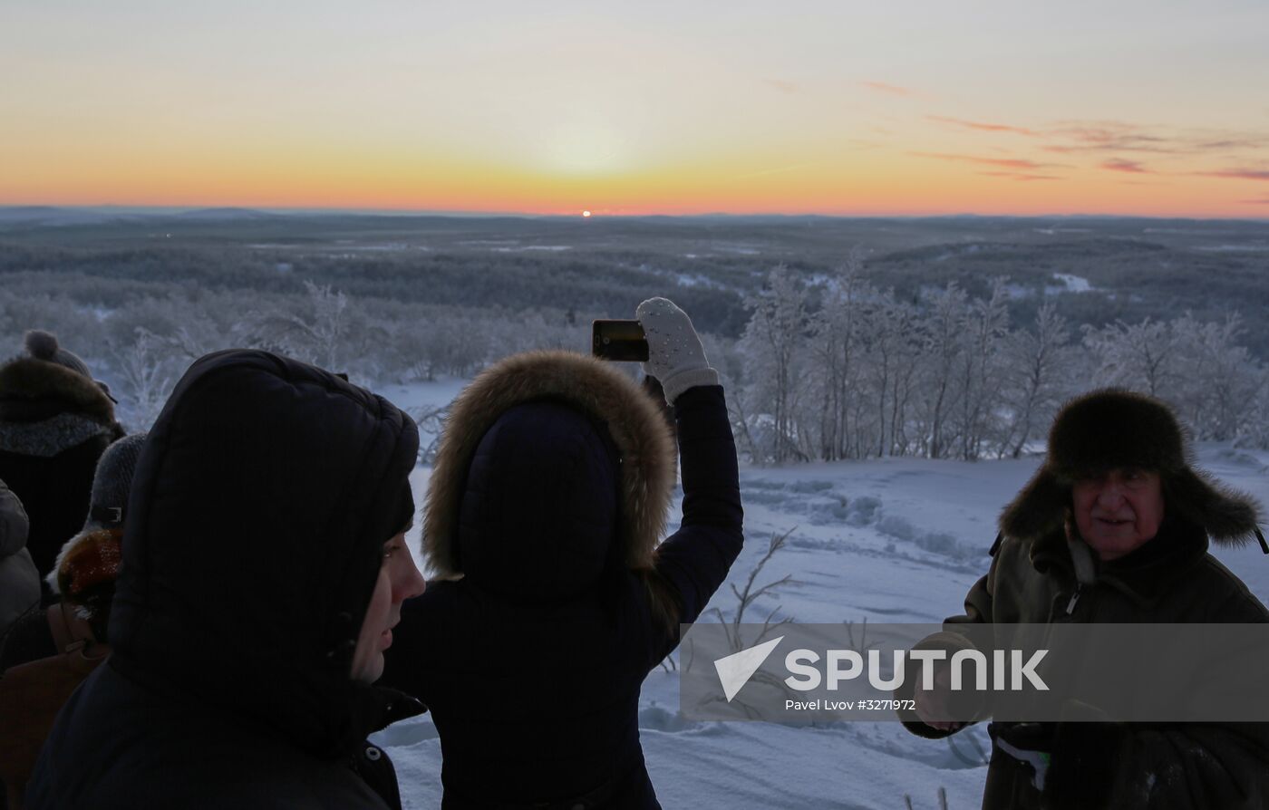 'First dawn' in Murmansk