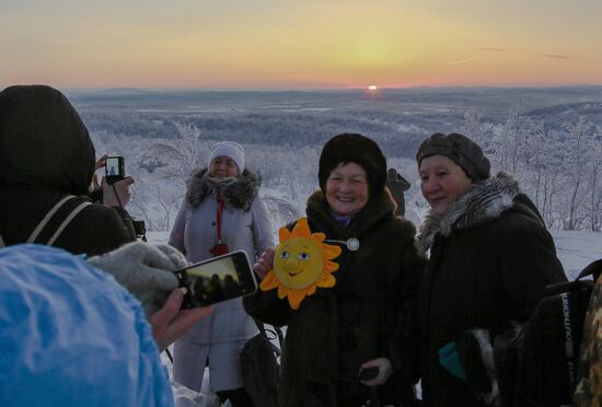 'First dawn' in Murmansk
