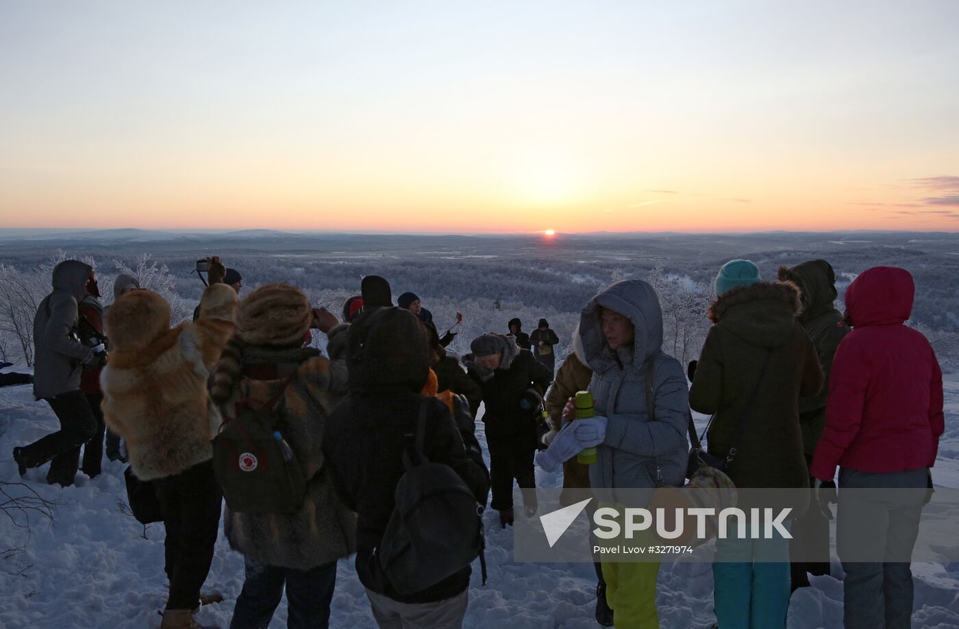 'First dawn' in Murmansk