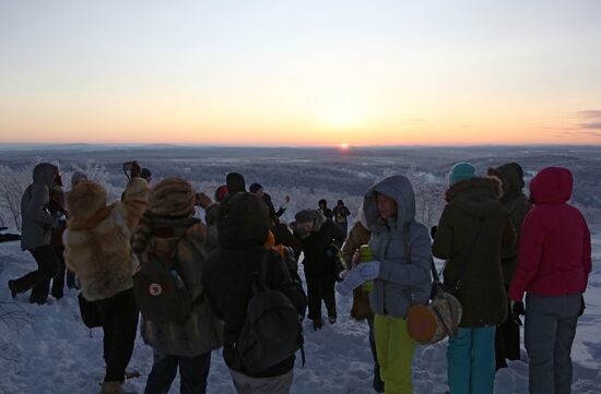 'First dawn' in Murmansk