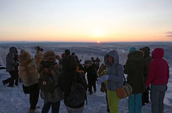 'First dawn' in Murmansk