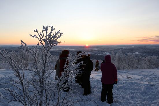 'First dawn' in Murmansk