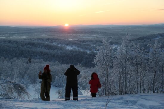 'First dawn' in Murmansk