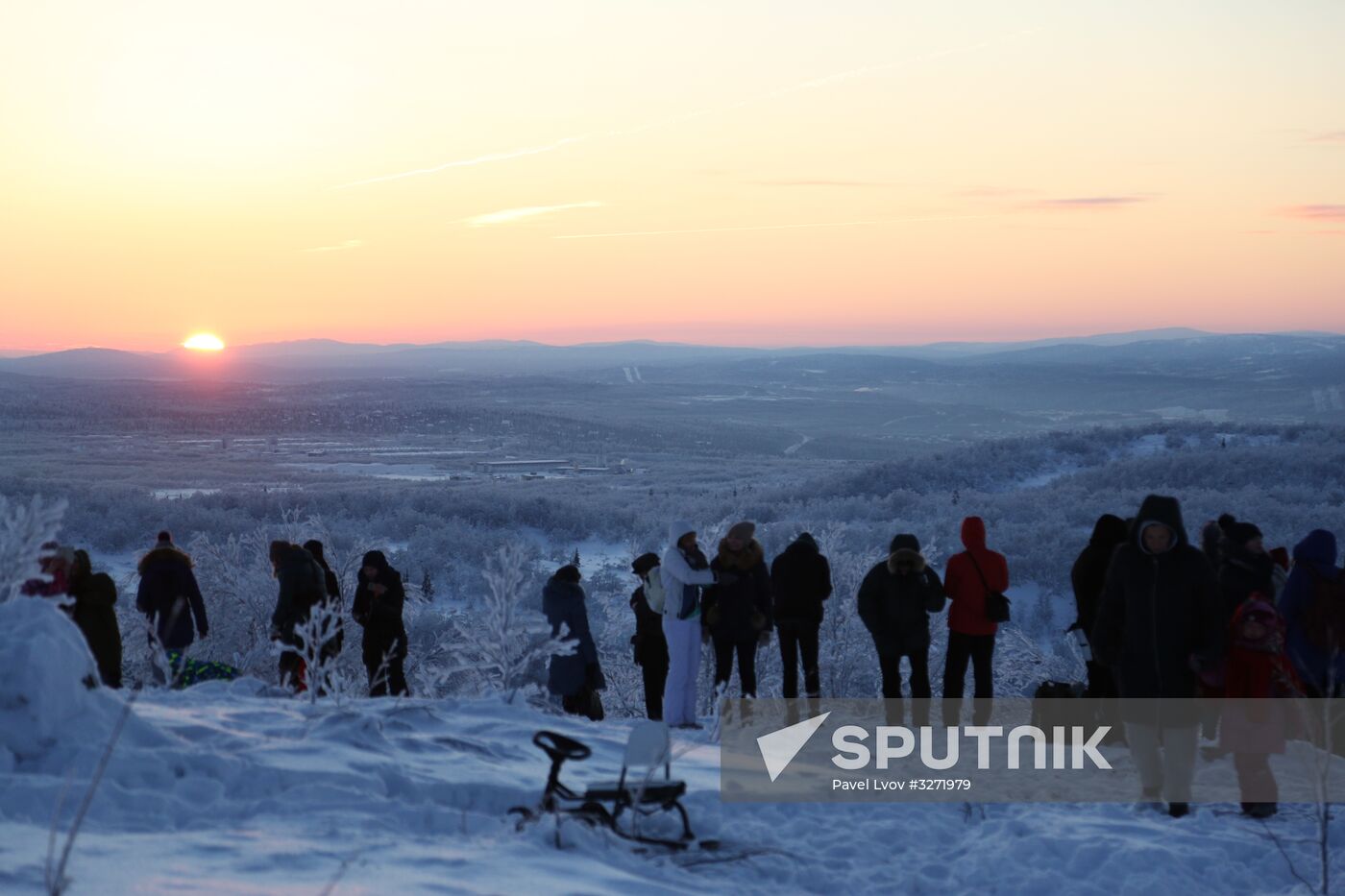 'First dawn' in Murmansk