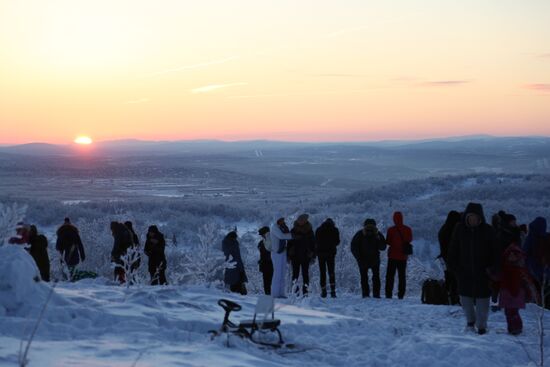 'First dawn' in Murmansk