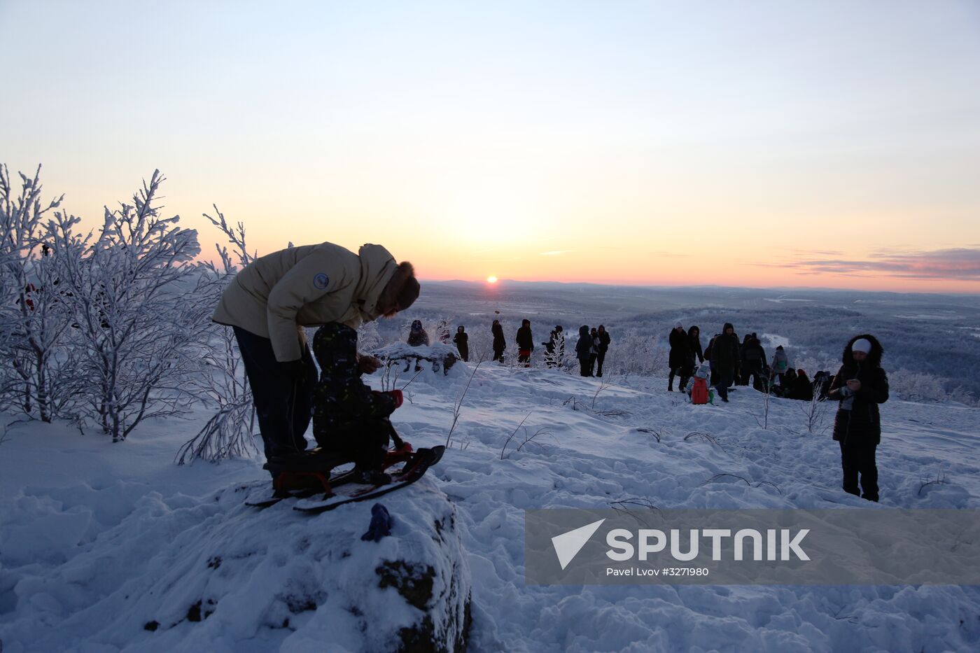 'First dawn' in Murmansk
