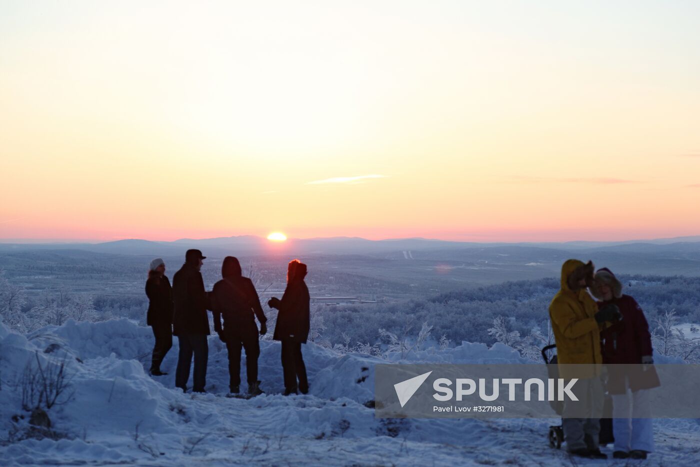 'First dawn' in Murmansk