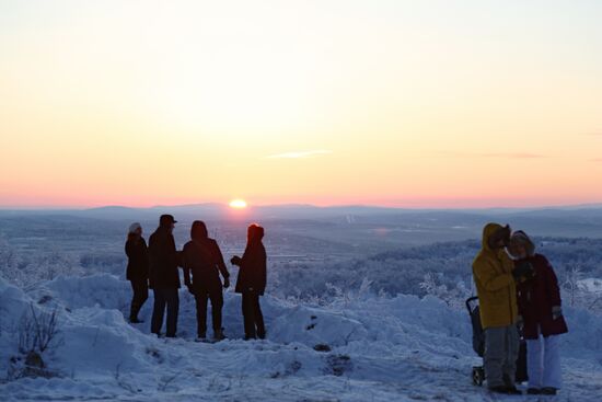 'First dawn' in Murmansk