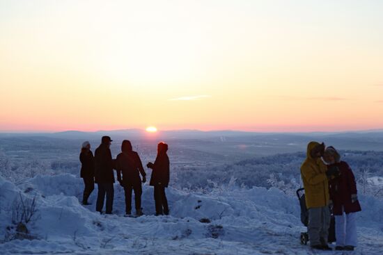 'First dawn' in Murmansk