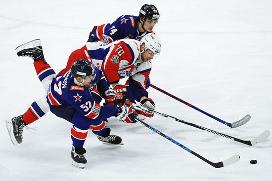 Ice hockey. Kontinental Hockey League. SKA vs. Lokomotiv