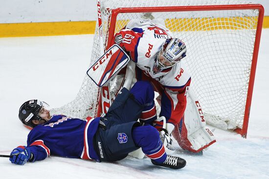 Ice hockey. Kontinental Hockey League. SKA vs. Lokomotiv