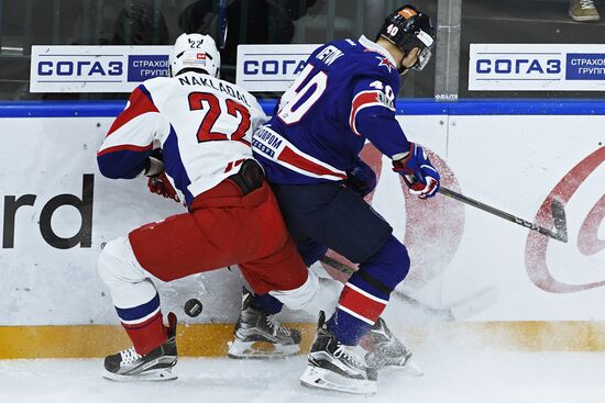 Ice hockey. Kontinental Hockey League. SKA vs. Lokomotiv