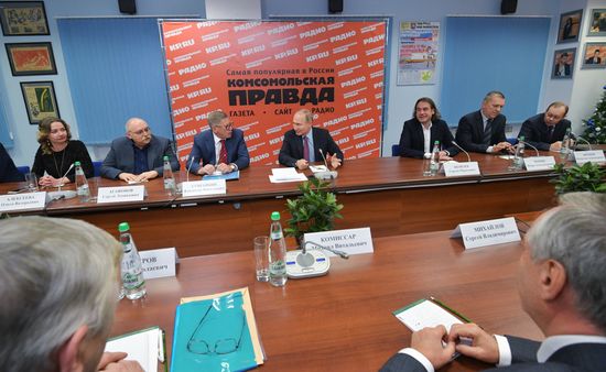 President Putin meets with representatives of Russian mass media and news agencies